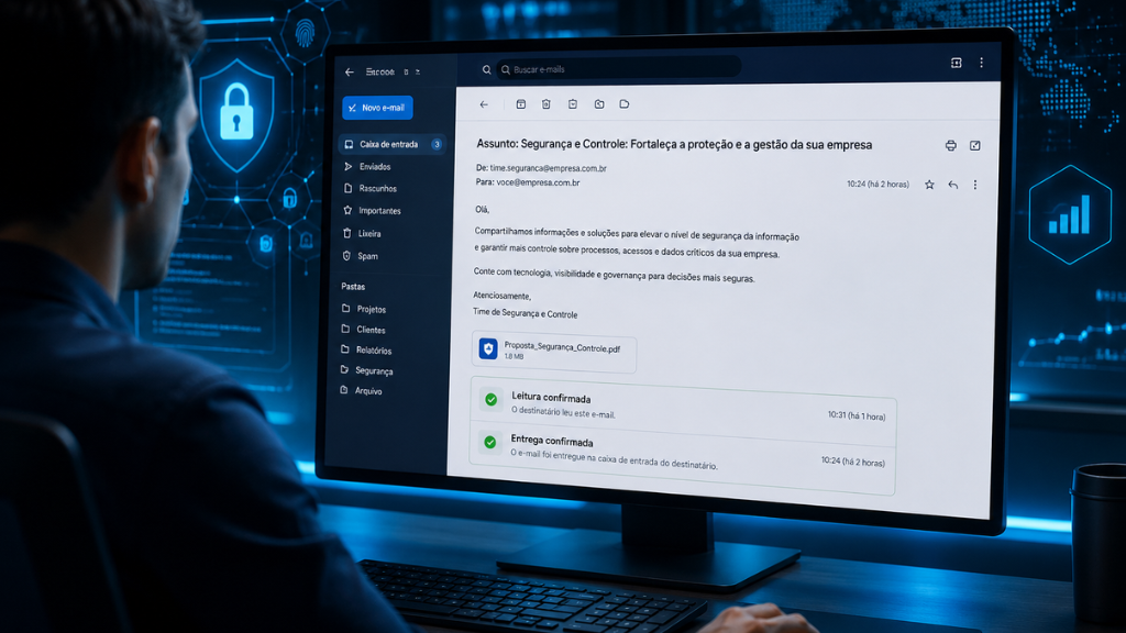 E-mail rastreável para inadimplência